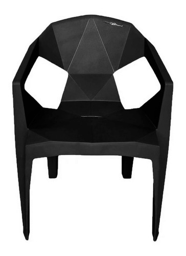 Cadeira Cozinha Plástica Diamond Resistente Até 182kg Preta Cor da estrutura da cadeira Preto Cor do assento Preto Desenho do tecido Futurista