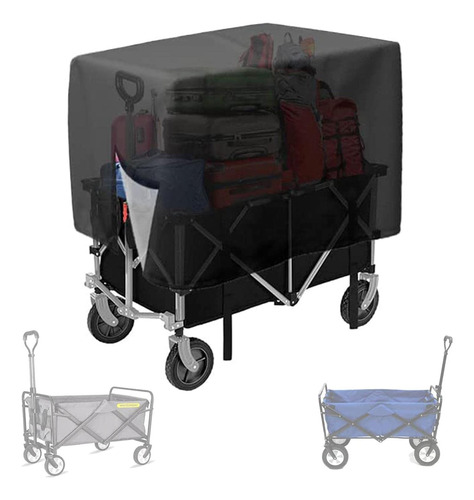 2 Pcs Folding Wagon Cover - 600d Oxford Heavy Duty Cart