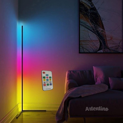 Imagen 6 de 10 de Luz Lampara Pie Esquinero Pixel Led Rgb Regalo Deco Original