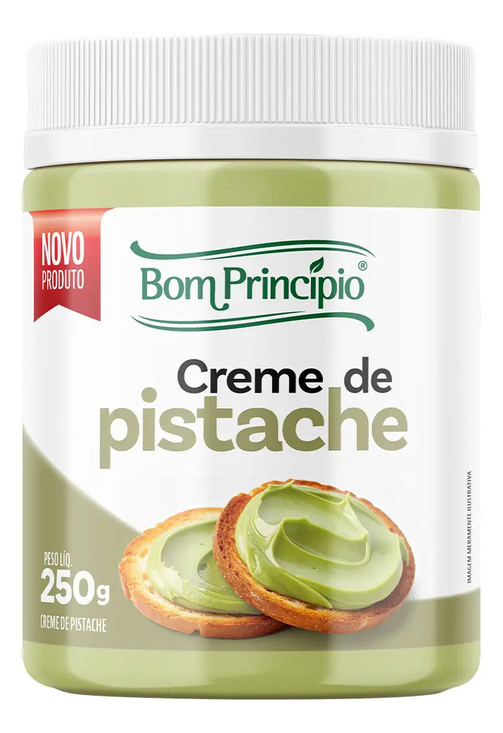 Creme De Pistache 250g Bom Princípio Recheio E Sobremesa