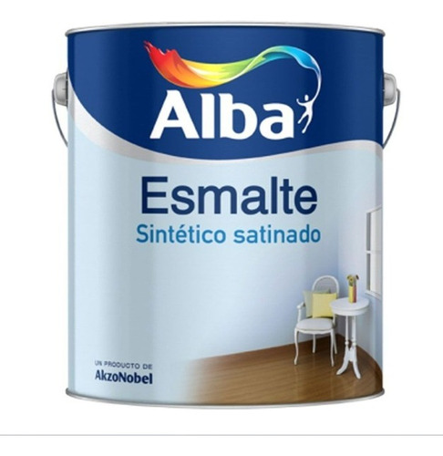 Esmalte Sintetico Alba Blanco Satinado 4 Lts