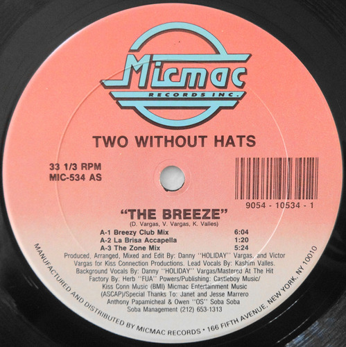 Two Without Hats The Breeze Disco Importado