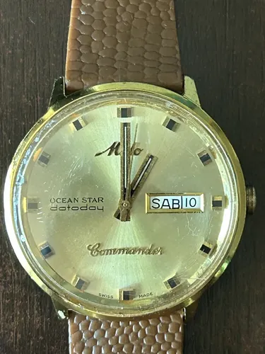 Relógio Mido Commander Ocean Star Datoday Automático Dourado