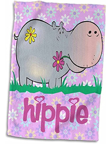 3d Rose Lindo Hipopótamo Hipopótamo Con Fondo De Flores Hipp