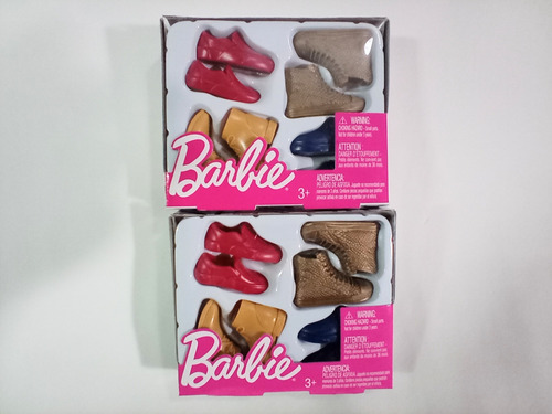2 Set De 4 Pares D Zapatos Para Ken Barbie Marca Mattel 2019 (Usado)