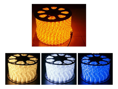 Luces Led Manguera Cálido Navideña Rollo De 100 Metros