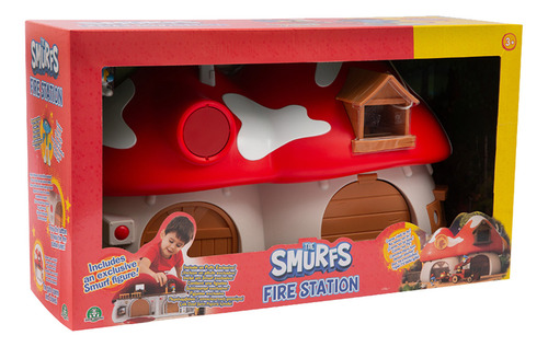 Pitufos Estacion De Bomberos Con 1 Pitufo Especial Smurfs