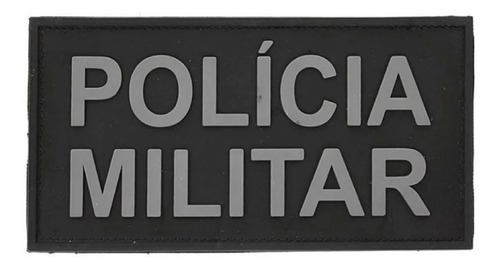 Patch Emborrachado Polícia Militar - Com Carrapicho