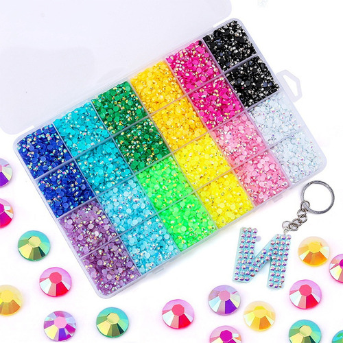 Juego De Gemas De Cristal Redondas Clear Ab Diy Craft 5 Mm