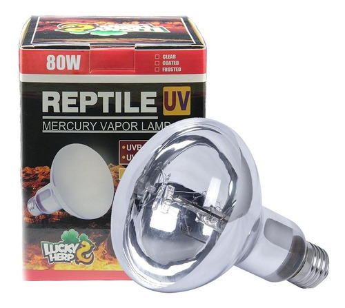 Lâmpada Uva/uvb/luz/aquecimento 80w Para Répteis - 110v