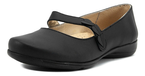 Zapato Piel Niña Escolar Antiderrapante Dogi Negro 16-25.5