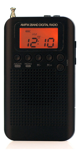 Radio Estéreo Portátil Am/ Fm Hrd-104 De Bolsillo Digital De