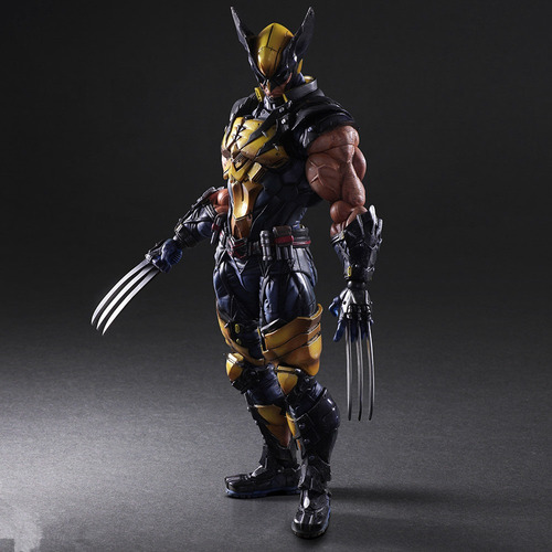 Figura Articulada Wolverine Con Katana Play Arts 28cm
