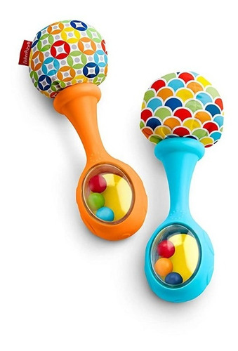 Imagen 1 de 3 de Sonajas- Fisher-price (azul-naranja)