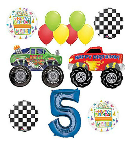Suministros Fiesta Monster Truck Cumpleaños 5to.