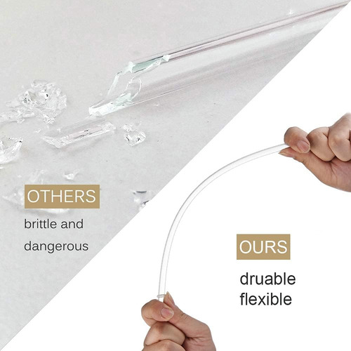 Paquete De 12 Popotes Transparentes Reutilizables De Plástic