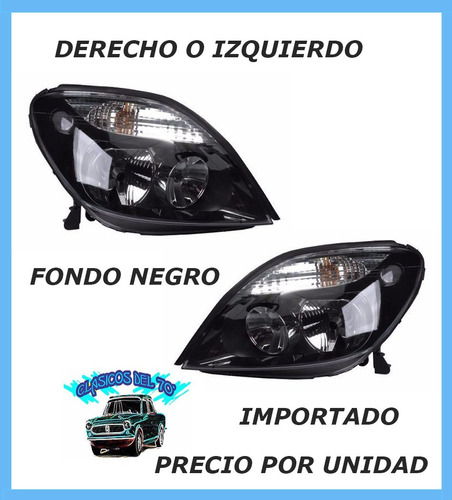 Optica Renault Scenic 2006 - 2010 - Fondo Negro - Importado