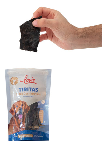 Hígado De Res Deshidratado Para Perros Lovie - Bolsa 50 Grs