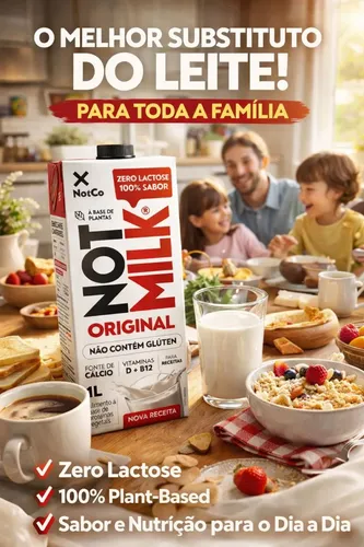 Leite Vegetal Zero Lactose Not Milk Sabor Original 1l | MercadoLivre