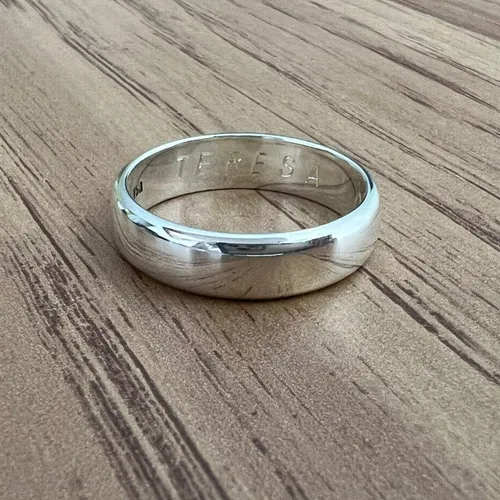 Argolla De Plata .925 De 6mm De Matrimonio Joyería Agálea