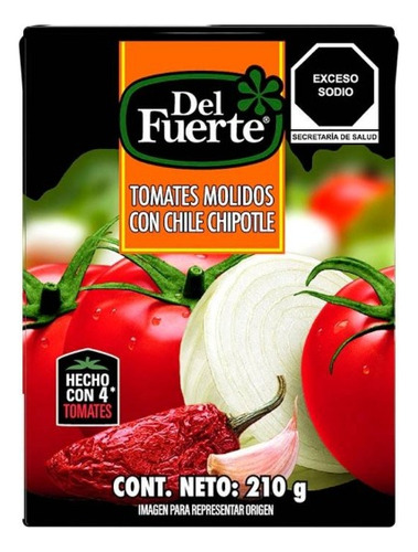 Tomates Molidos Del Fuerte Con Chile Chipotle 210 G
