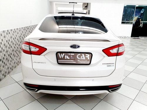 Ford Fusion Titanium 2.0 16v Fwd 2015 Branco Teto Solar