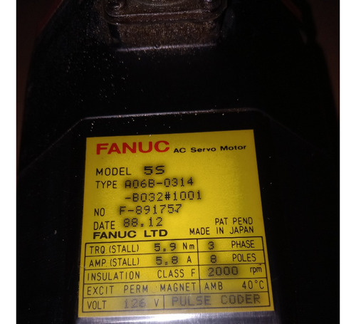 Fanuc, A06b-0314-b032#1001 , 5s Servomotor, Cnc