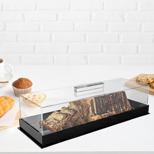 Plato De Visualización De Postres De Soporte De Negro