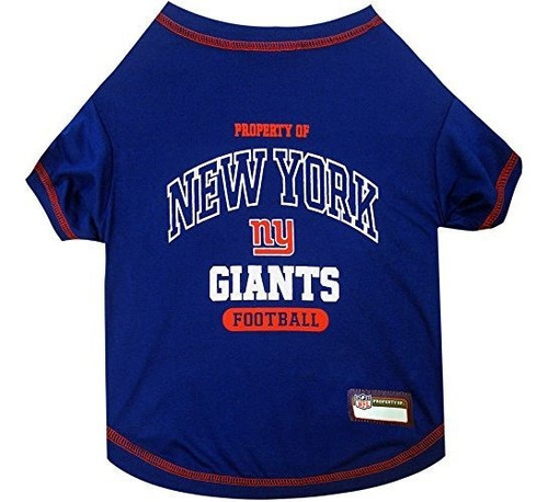 Camiseta New York Giants Para Mascotas, Grande.