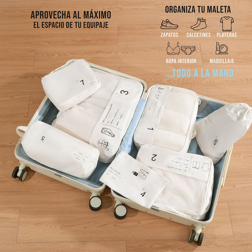 Organizadores De Viaje Para Maletas Ag Box -set De 7 Piezas