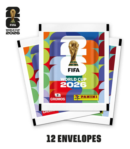 Kit Com 12 Envelopes de Figurinhas da Copa Do Mundo 2026 edição 1 editora Panini
