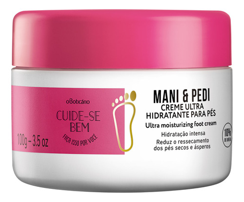 Cuide-se Bem Mani & Pedi Creme Hidratante Para Pés 100g