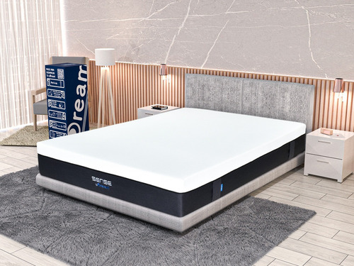 Colchón En Caja Individual Udream Memory Foam Modelo Sense