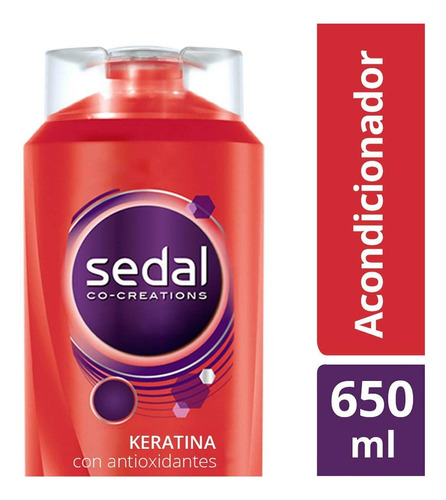 Acondicionador Sedal Co-Creations Keratina con Antioxidante en tubo depresible de 650mL por 1 unidad