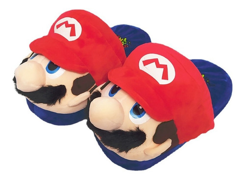 Pantufla Super Mario Bros Luigi Adultos Cómodas Suaves