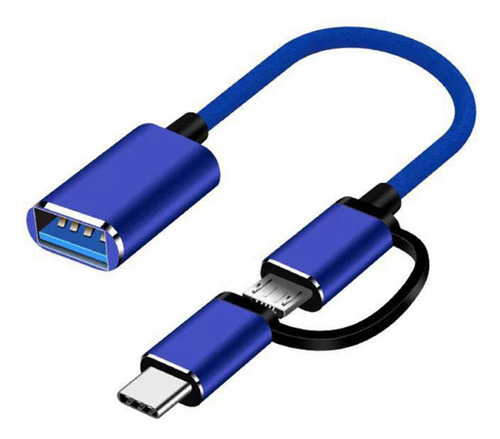 Cable Adaptador 2 En 1 Usb 3.0 Otg -c Micro-usb A Usb 3.0 In