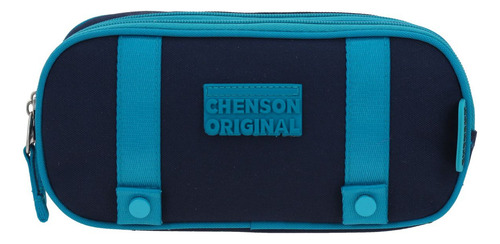 Lapicera Estuche Doble Escolar Chenson Strong Azul Para Niño Azul Strong