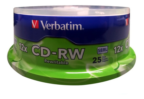 Cd-rw Verbatim, Campana Con 25 Piezas