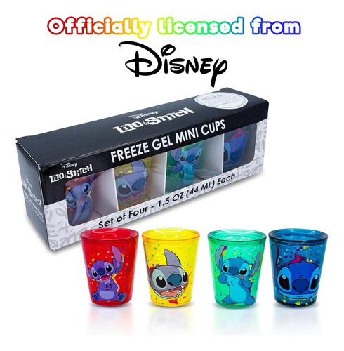 Set 4 Mini Vasos Stitch Disney Varios