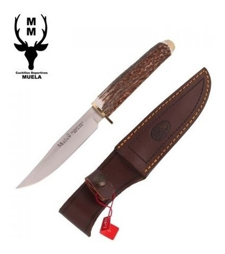 Cuchillo Muela Sh-12 Hoja 12cm Molibdeno Vanadio Vaina Cuero