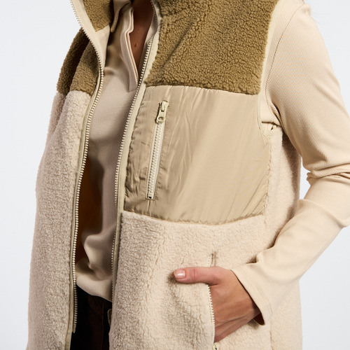 Chaleco Mujer Kevingston Poliester Beige Claro