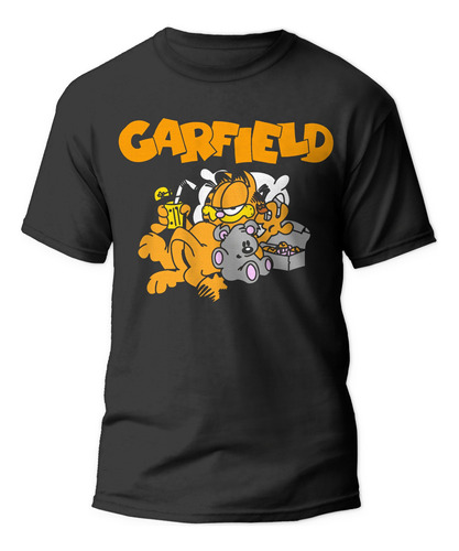 Polera Garfield Descanso - Moda De Gatos Y Caricaturas