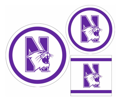 Northwestern Wildcats Suministro Para Fiesta  Incluye Plato