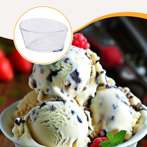 Tazón De Postre Transparente De 8.09 Oz, Práctico Para