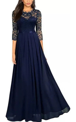 Vestido De Gasa Con Costuras De Encaje Damas De Honor Vestid