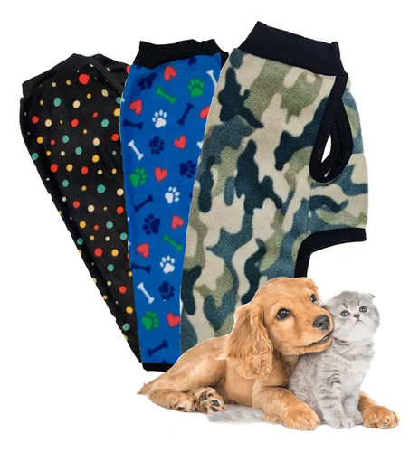 Ropa Abrigo Ponchos Capa Polar Estampado Mascotas Talle 2