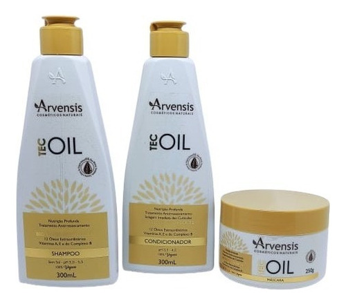 Kit Shampoo+ Cond + Máscara Arvensis Tec Oil