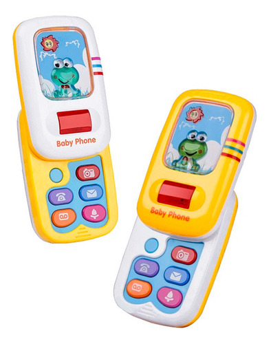 Teléfono Celular Rana Sol Juguete Luces Bebe Niño + Baterias