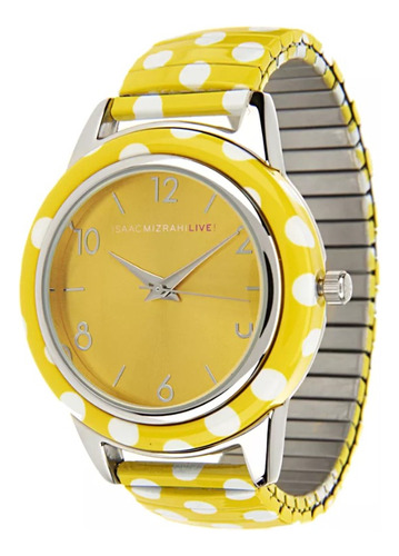 Reloj Pulsera  Isaac Mizrahi Live Yellow Dial Mujeres