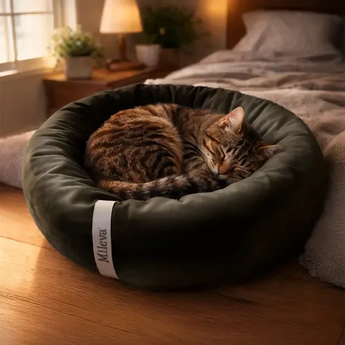Cama Gato Cachorro Caminha Pet Redonda Ninho Macia 50x50cm Cor Co...